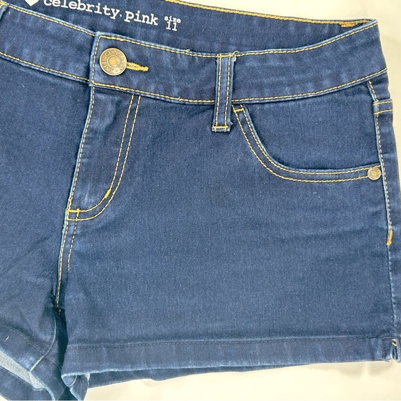 Celebrity Pink Mini Jean Shorts Size 11 Juniors - Picture 3 of 11